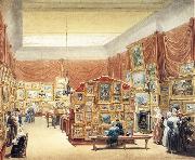 Interior of the Gallery of the New Society of Painters in Water Colurs,Old Bond Street George Scharf